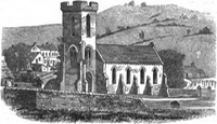 Sketch depicting the old square tower
